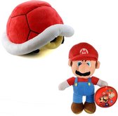 Super Mario Bros Pluche Knuffel Set: Mario + Koopa Schildpad Rood 25 cm | Mario Luigi Nintendo Plush Toy | Speelgoed knuffeldier knuffelpop voor kinderen | mario odyssey party kart