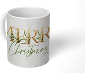 Mok - Koffiemok - Quotes - Kerst - Goud - Spreuken - Merry Christmas - Mokken - 350 ML - Beker - Koffiemokken - Theemok