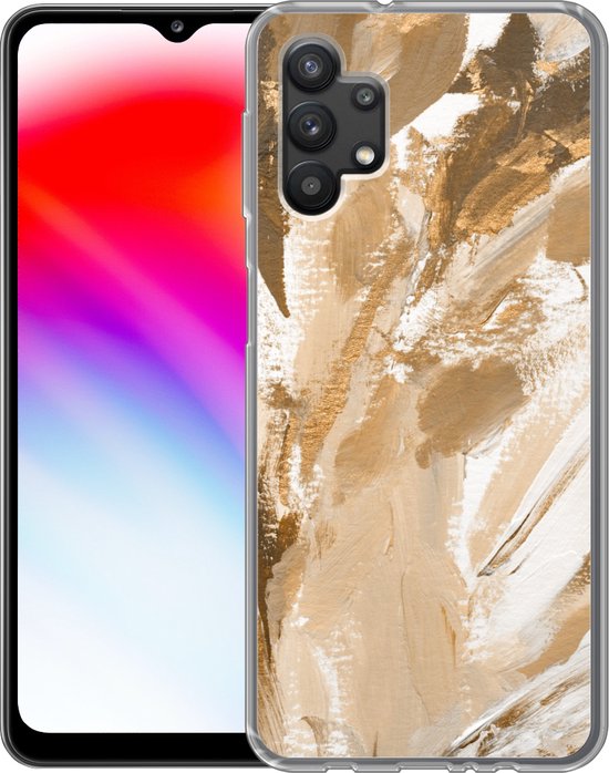 Coque Samsung Galaxy A32 5G - Peinture - Or - Beige - Siliconen