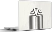 Laptop sticker - 10.1 inch - Kunst - Design - Zwart - Wit - 25x18cm - Laptopstickers - Laptop skin - Cover