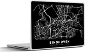 Laptop sticker - 10.1 inch - Eindhoven - Kaart - Zwart - 25x18cm - Laptopstickers - Laptop skin - Cover