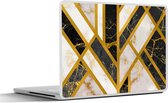 Laptop sticker - 11.6 inch - Marmer - Goud - Patroon - 30x21cm - Laptopstickers - Laptop skin - Cover