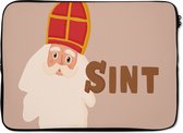 Laptophoes 14 inch - Sinterklaas - Chocolade - Sint - Kinderen - Jongens - Meisjes - Kindje - Laptop sleeve - Binnenmaat 34x23,5 cm