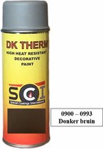 DK Therm Hittebestendige Verf Serie 900 - Spuitbus 400 ml - Bestendig tot 900°C - 993 Donker bruin