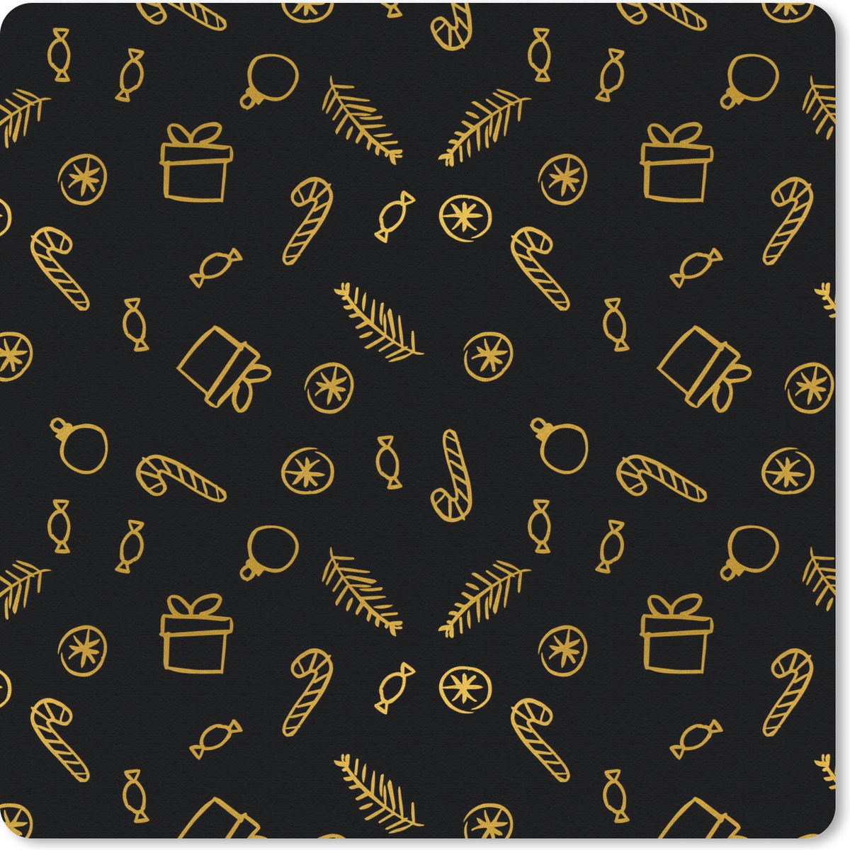 Muismat 30x30 cm - Mousepad Snoepgoed - Cadeau - Kerstmis - Muismatten