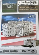 bouwplaat, modelbouw in karton Witte Huis te Washington DC, schaal 1/160