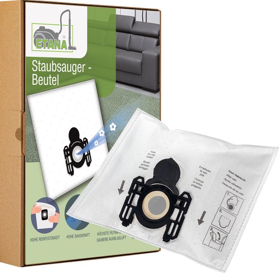 10x Etana stofzuigerzak geschikt voor AEG CLEANBAG 121AEG10 | 121 10 | M122AEG16 | M 122 16 - 10 stofzuigerzakken