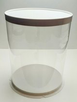 4 x Luxe Transparante Taartdoos Cake doos 4 x Wit 26 cm x 30 cm (b x h) Gebaksdoos Taarten Verjaardag