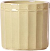 Kolibri Home | Stripe bloempot - groene keramieken sierpot - potmaat Ø6cm