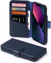 iPhone 13 Hoesje - Luxe MobyDefend Wallet Bookcase - Blauw - GSM Hoesje - Telefoonhoesje Geschikt Voor: Apple iPhone 13