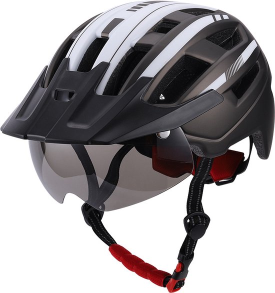 Casque de vélo pour adulte Pro Care, avec visière magnétique  supplémentaire, avec LED... | bol.com