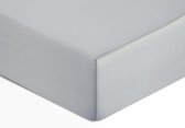 The Linen Collection - Hoeslaken - Katoensatijn - Licht zilver - 140x200x30 - 300 Thread Count