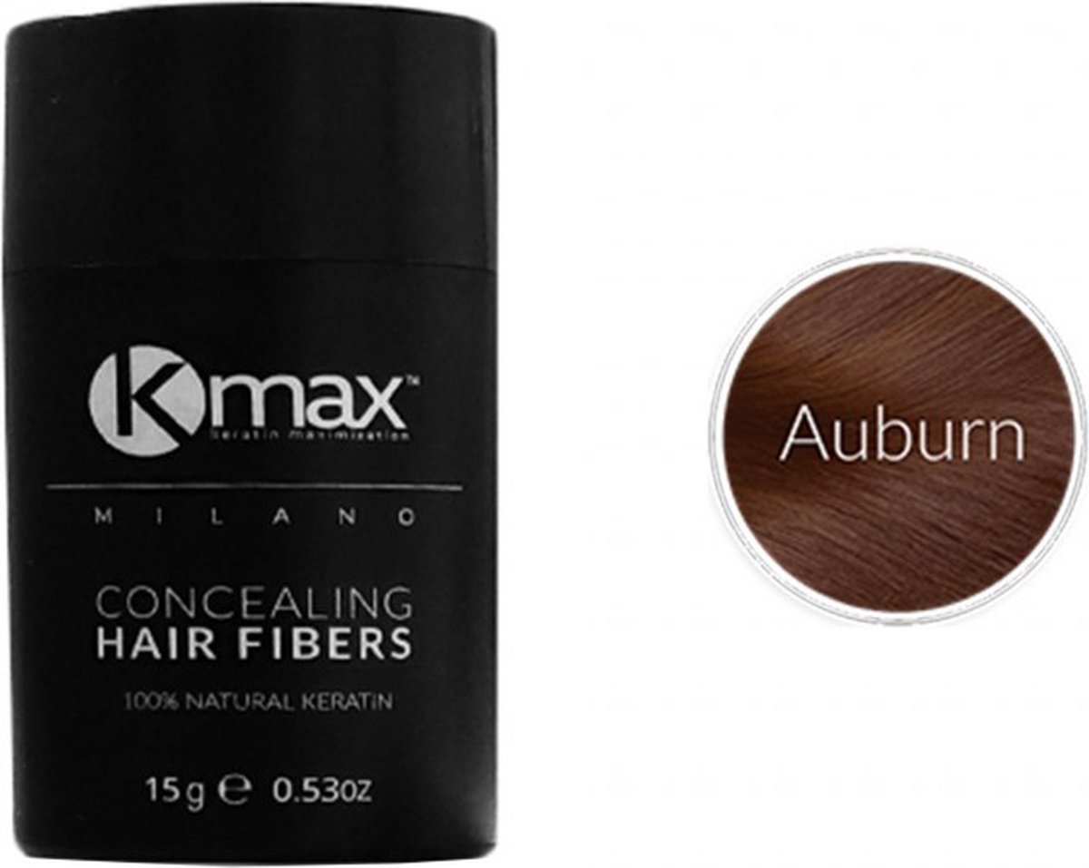 Kmax Concealing Hair Fibers haarkleuring Roodbruin
