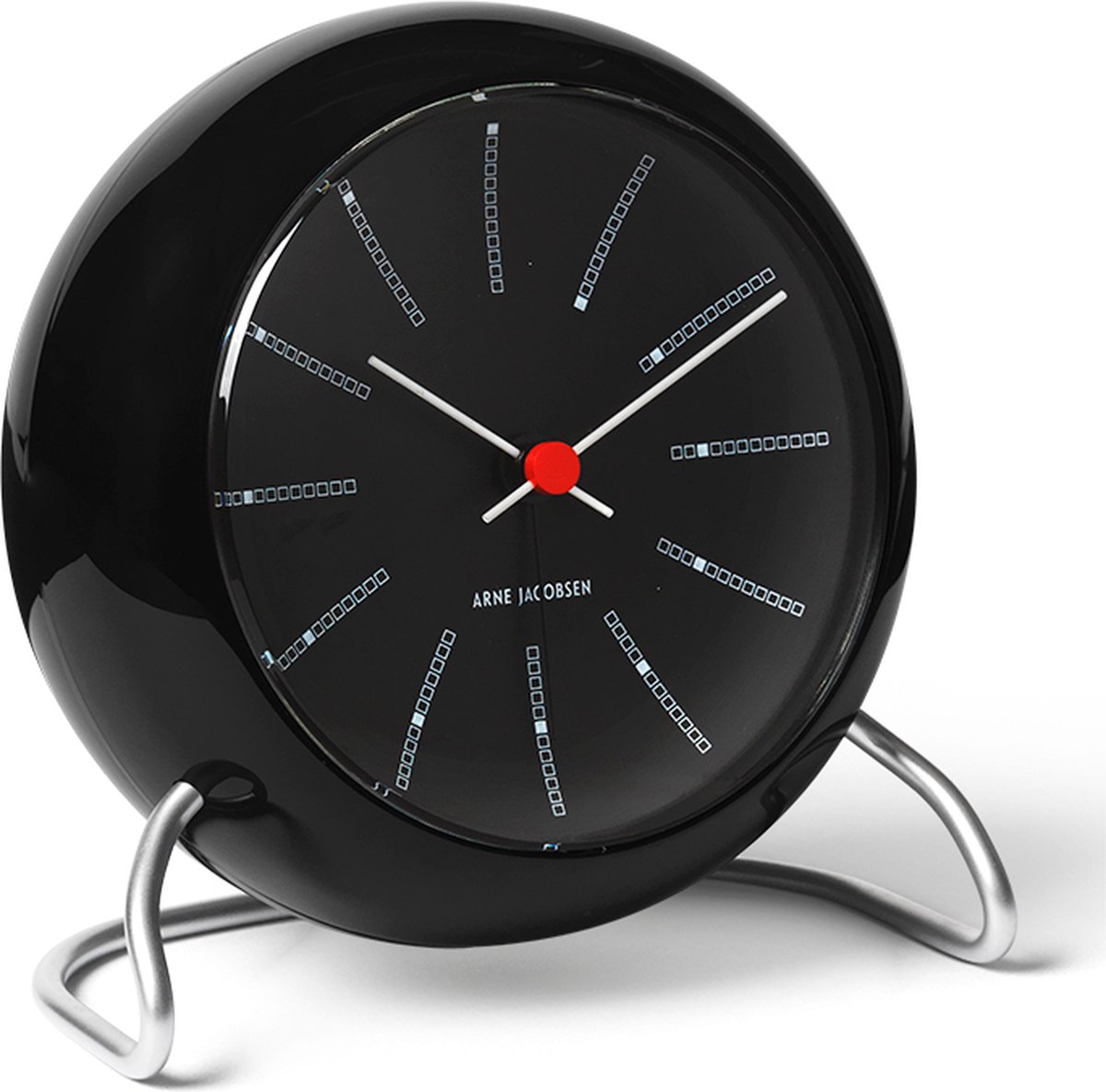 Arne Jacobsen Bankers Table Clock Wekker Zwart - Ø 11 cm 43680