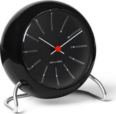 Arne Jacobsen Bankers Table Clock Wekker Zwart - Ø 11 cm 43680