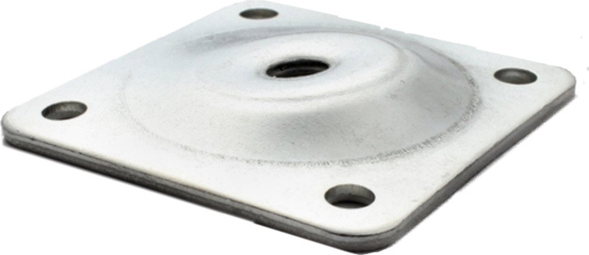 Schuine bevestigingsplaat retro kegel tapse poot 47x47mm met M8 schroefdraad - set á 4 st.