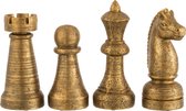 J-Line Schaakstuk Poly Antiek Goud Large Assortiment Van 4