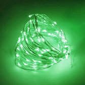 Kerst koperdraad LED verlichting - Groen - 5 meter - incl. batterijen