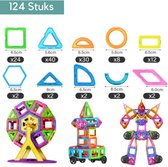 Vitafa Magnetische Bouwblokken - Constructie - Bouwblokken - Magnetisch Speelgoed - Voor Jongens En Meisjes - 124-delig