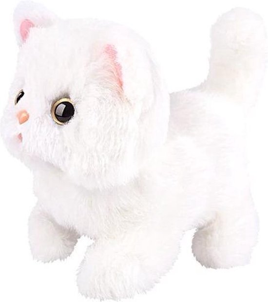 Speelgoed kat poes - interactief speelgoed dierenkat pluchen knuffel |  bol.com