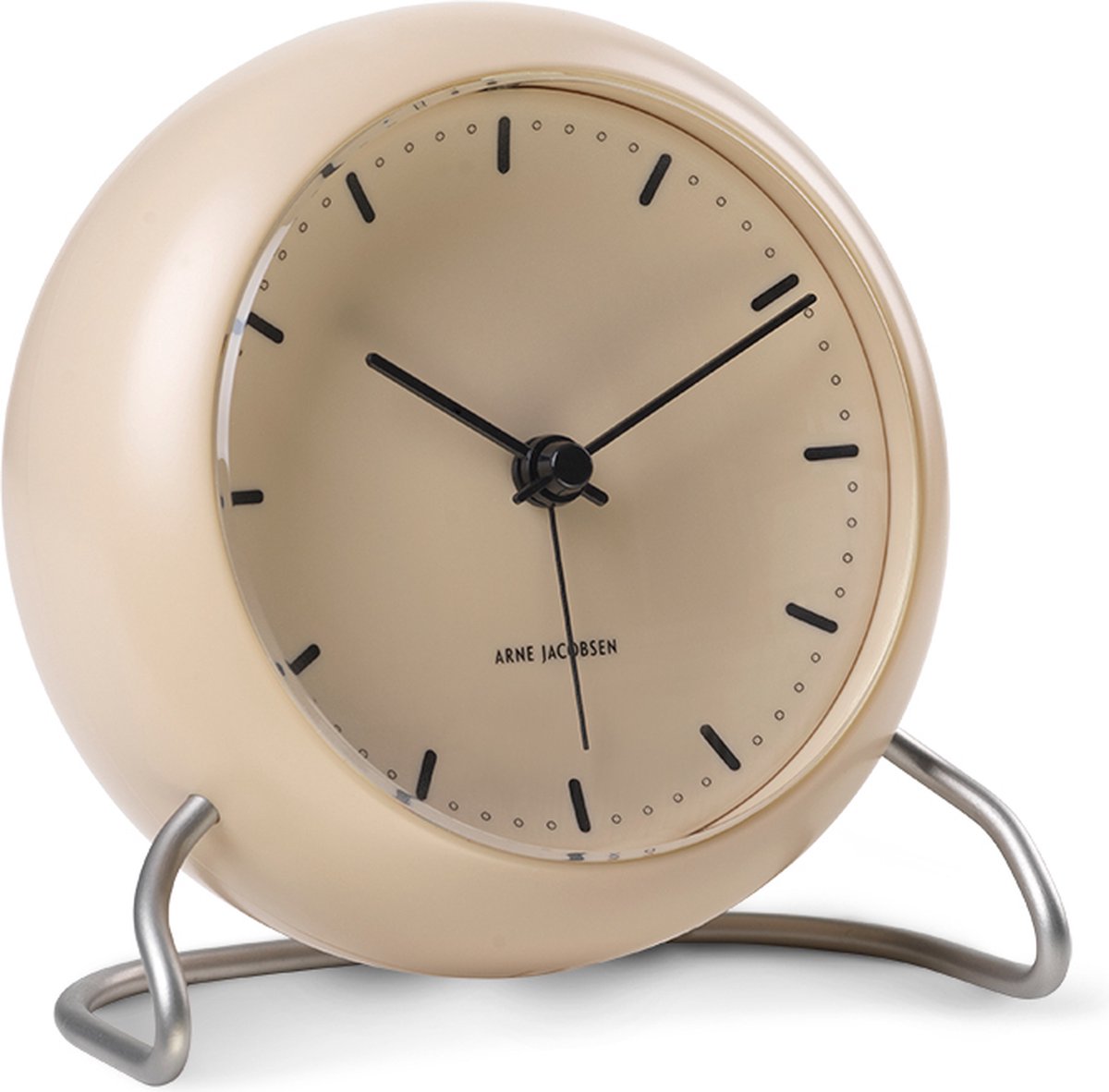 Arne Jacobsen City Hall Table Clock Wekker Mat Beige - Ø 11 cm 43693