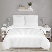 Dekbedovertrekset - Katoensatijn - Multi Stripe - Wit - 240x220 - 500 Thread Count - Limited edition