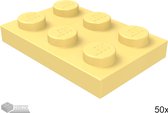 LEGO Plaat 2x3, 3021 Fel lichtoranje 50 stuks