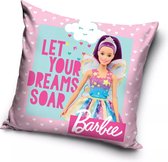Barbie Let your Dreams Soar Sierkussens - Kussen - 40 x 40 inclusief vulling - Kussen van Polyester - KledingDroom®