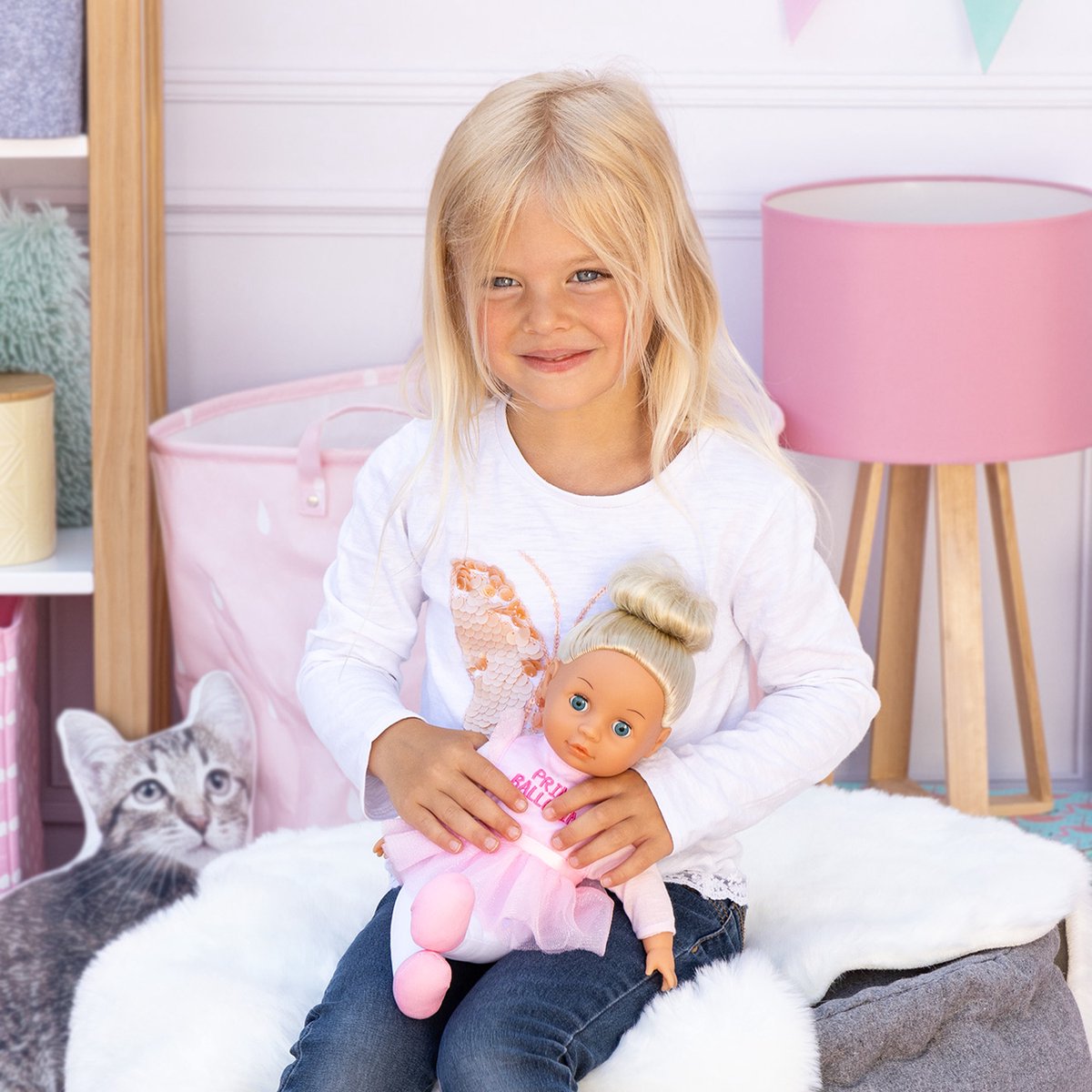 Bayer Design - Babypop Anna Prima Ballerina in roze 33 cm — afbeelding 3