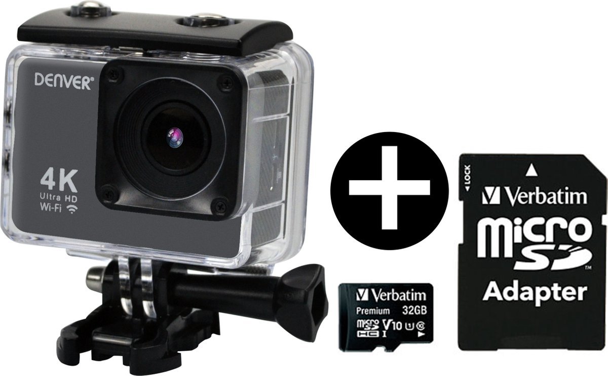 Denver ACK-8062W - Action cam 4K - avec carte Micro SD de 16 Go | bol
