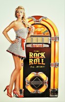 3D metalen wanddecoratie "Rock & Roll"  60 x 36 cm