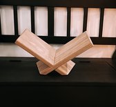 Boekenstandaard van eiken hout Kookboekstandaard van MeubelZwagerij boekenhouder