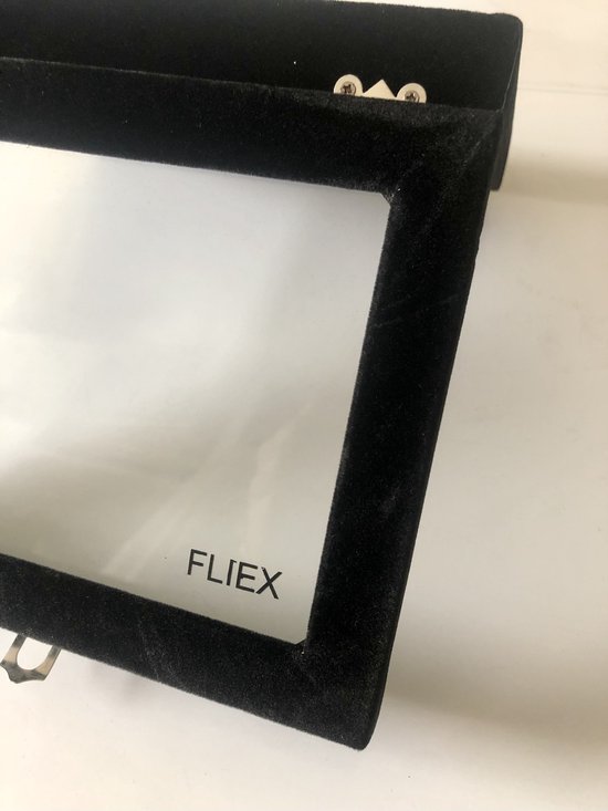Fliex Sieraden display Ringen manchetknopen doos Zwart - Glas - Fliex