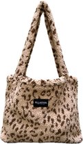 Ellastiek Tas - Tassen Dames - Panter Teddy - Medium Shopper - met binnenvakje