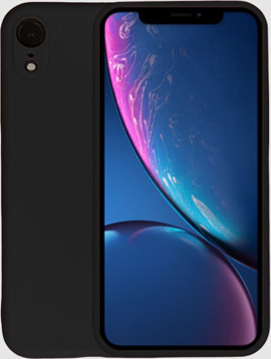 Coque iPhone Xr Coque en Siliconen Zwart avec Protection Extra pour appareil photo - Zwart - Convient pour iPhone Xr - Smartphonica