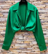 Crop blouse | groen | maat M