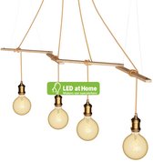 LEDatHOME - Zigh-Zagh, verstelbare houten plafondsteun voor hanglampen