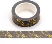 Donkere marmer met goudfolie | washi tape | 15mm - 10m