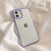 Classic iPhone Case/Hoesje - TPU Transparent - iPhone 13promax case - Paars