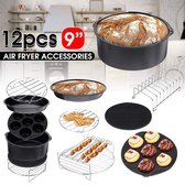 TBG™ - 12 stks - Air Fryer Accessoires - 9 Inch - Fit voor Airfryer - 5.2-6.8QT - Bakmand - Pizza Plaat - Grill Pot - Keuken Koken Tool - voor Party