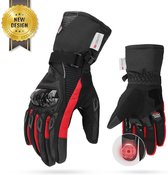 Noiller Winter Motorhandschoenen - Motorhandschoenen heren - Motorhandschoenen waterdicht - Motorhandschoenen winter - Rood - M