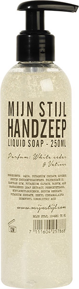 Mijn Stijl-Handzeep- liquid soap-white cedar&vetiver-trendy-stoer