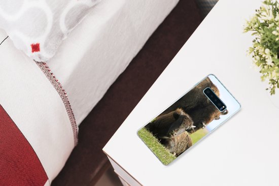 Coque Samsung Galaxy S10 Plus - Buffle - Herbe - Veau - Coque de téléphone en Siliconen