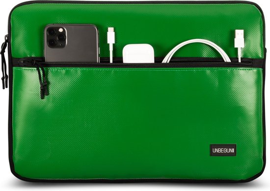 Housse MacBook Pro 14 pouces avec compartiment (à partir de matériaux recyclés) - Housse/housse verte pour ordinateur portable pour MacBook Pro 14 pouces (2021)