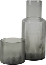 Clayre & Eef Karaf 450 ml Transparant Glas Rond Waterkan Waterkaraf