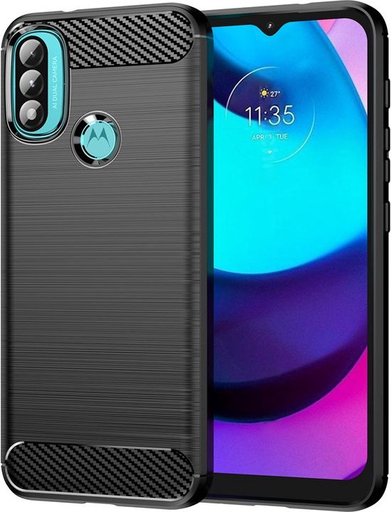 Motorola Moto E20 / E30 / E40 Hoesje - MobyDefend TPU Gelcase - Geborsteld  Metaal +... | bol.com