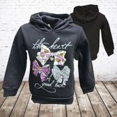 Papillon Meisjes trui heart zwart -Papillon-158/164-Hoodie meisjes