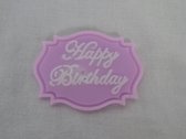 Zeep Happy Birthday, Verjaardag, Wit, Lila, Lavendelgeur