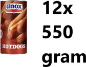 Unox Hotdogs blik multipak 12x 550 gram