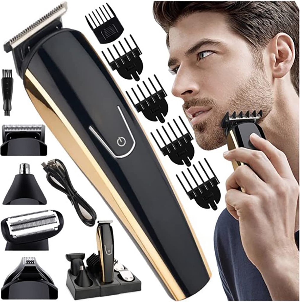 Professionele haartrimmer tondeuse voor heren, oplaadbaar, premium kwaliteit, trimmer...